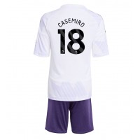 Manchester United Casemiro #18 Vonkajší Detský futbalový dres 2025-26 Krátky Rukáv (+ trenírky)